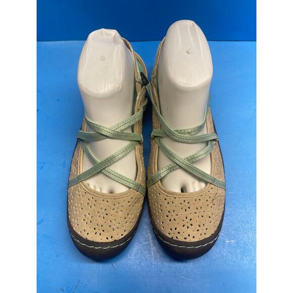 J-41 Women's Shoes Adventure All Terra Terrain Strappy Sport 9 Beige Turquoise - Picture 3 of 13